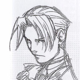 Official concept art by Suekane of Miles Edgeworth from Ace Attorney
